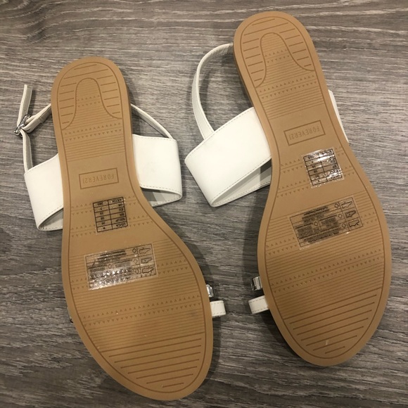 Brand New White Strap Sandals - Picture 3 of 3